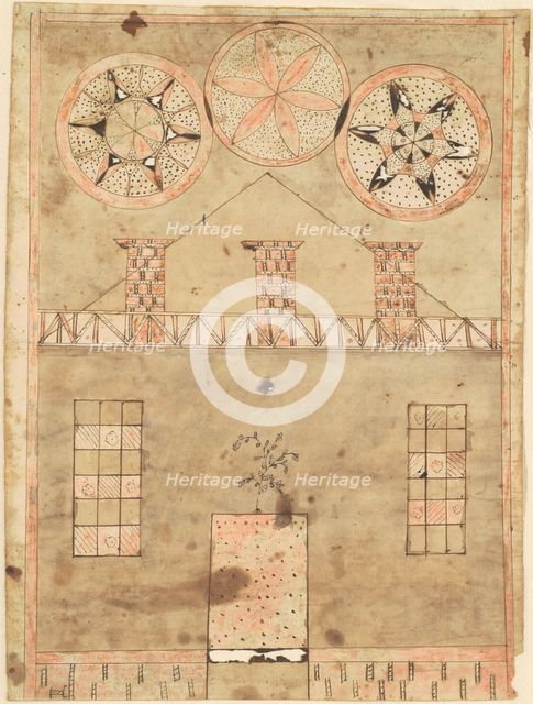 Fraktur House, early 19th century. Creator: Unknown.