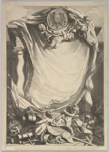 Frame for a Dedication Plate, 18th century. Creator: Claude Augustin Duflos le Jeune