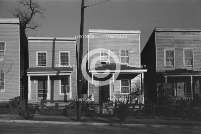 Frame houses. Fredericksburg, Virginia, 1936. Creator: Walker Evans.