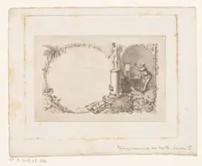 Frame with printing press, c.1800-c.1900. Creator: Anon