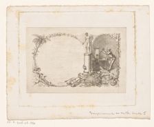 Frame with printing press, c.1800-c.1900. Creator: Anon
