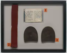 Framed memorabilia from Selma to Montgomery March used by Dabney N. Montgomery, 1965. Creator: Unknown