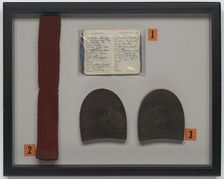 Framed memorabilia from Selma to Montgomery March used by Dabney N. Montgomery, 1965. Creator: Unknown