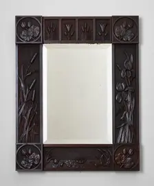 Framed mirror, about 1880. Creator: Emma Harter Sweetser