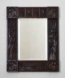 Framed mirror, about 1880. Creator: Emma Harter Sweetser