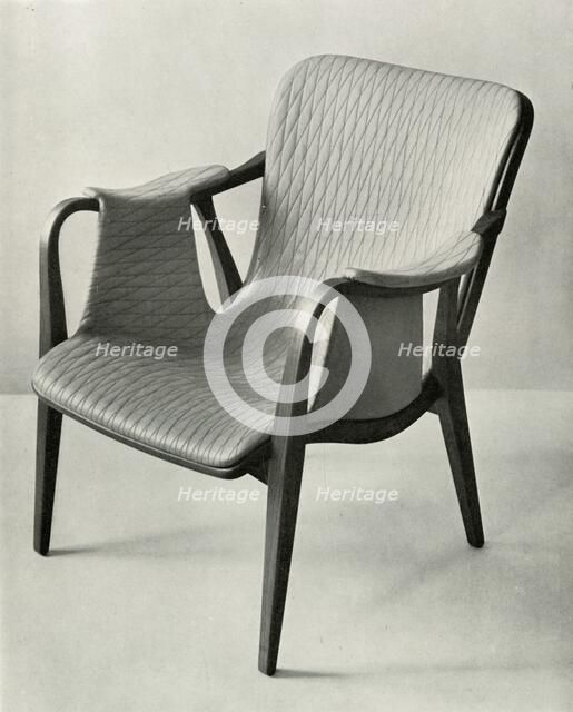 'Framed chair, Designed by Axel Larsen for the Institute of Handicrafts, Stockholm', 1949 Creator: Axel Larsen.