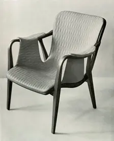Framed chair, Designed by Axel Larsen for the Institute of Handicrafts, Stockholm 1949 Creator: Axel Larsen