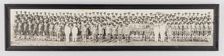 Framed panoramic photograph of M Company, 365th Infantry, 183d Brigade, 1917-1919. Creator: Unknown