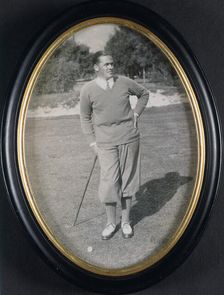 Framed photograph of Bobby Jones, c1930