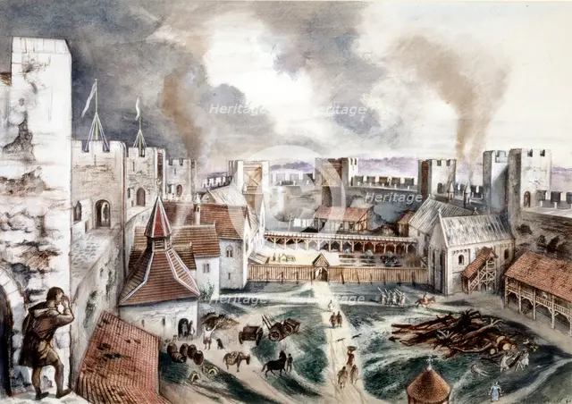 Framlingham Castle, 13th century, (c1960s) Artist: Alan Ernest Sorrell.