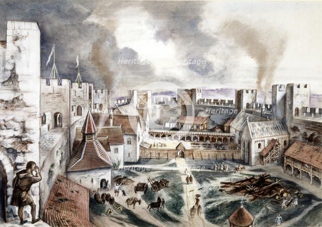 Framlingham Castle, 13th century, (c1960s) Artist: Alan Ernest Sorrell.