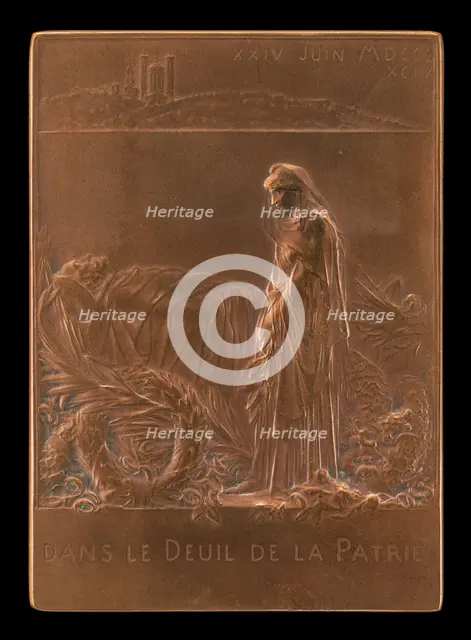France Mourning the President of the Republic [reverse], 1894. Creator: Louis Oscar Roty.