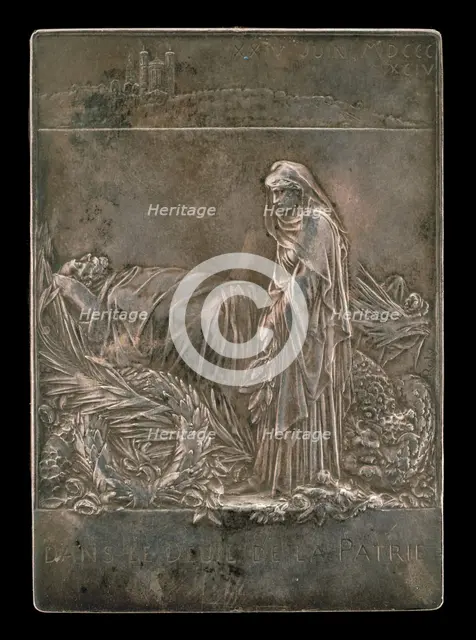 France Mourning the President of the Republic [reverse], 1894. Creator: Louis Oscar Roty.