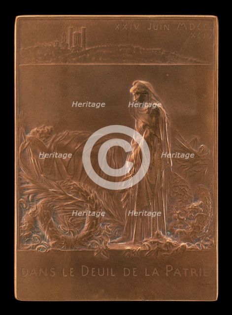 France Mourning the President of the Republic [reverse], 1894. Creator: Louis Oscar Roty.
