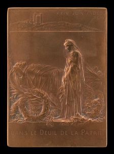 France Mourning the President of the Republic [reverse], 1894. Creator: Louis Oscar Roty