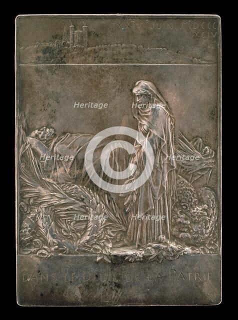France Mourning the President of the Republic [reverse], 1894. Creator: Louis Oscar Roty.