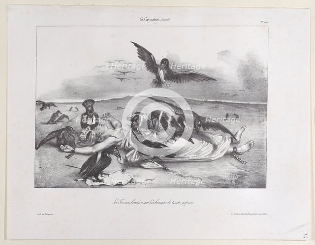 France Delivered to the Crows, 1831. Creator: Delaporte.