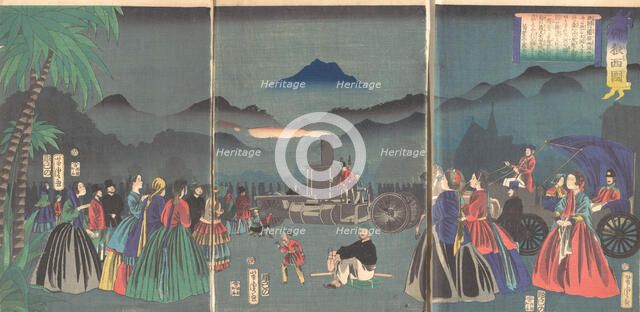 France (furansukoku), 2nd month, 1865. Creator: Utagawa Yoshitora.