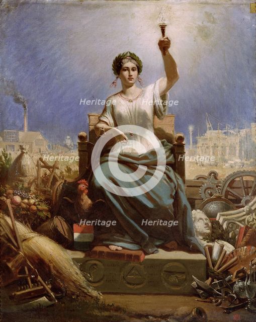 France Illuminating the World (La France Eclairant le Monde). Artist: Janet (Janet-Lange), Ange-Louis (1815-1872)