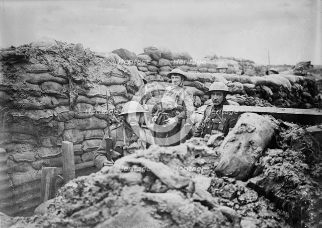 France - in a front line trench, 1917. Creator: Bain News Service.
