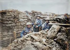 France - in a front line trench, 1917. Creator: Bain News Service
