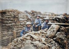 France - in a front line trench, 1917. Creator: Bain News Service