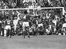 France score against Spain, 1984 UEFA European Football Championship, Parc des Princes, Paris