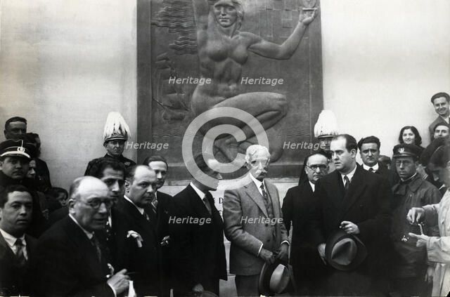 Francesc Macia, president of the Generalitat of Catalonia, presiding over a ceremony.