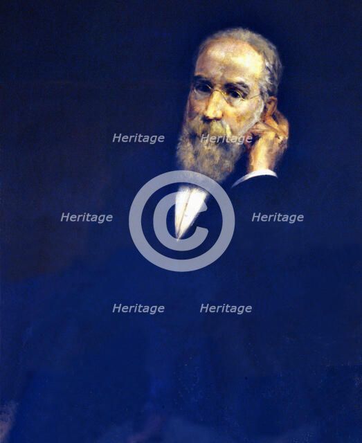 Francesc Pi i Maragall (1824-1901), Spanish politician, federal Republican, he was president of t…