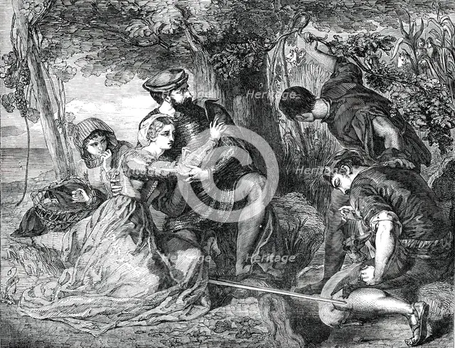 "Francesco Novello di Carrara and the Lady Taddea...", 1850.  Creator: Unknown.