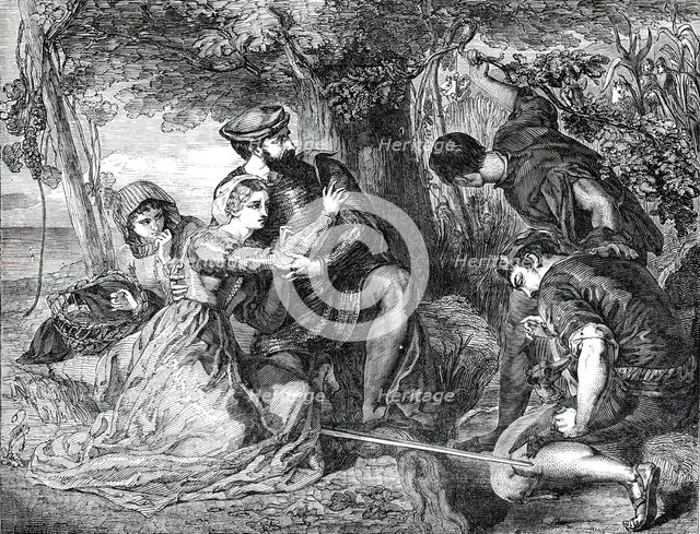 "Francesco Novello di Carrara and the Lady Taddea...", 1850.  Creator: Unknown.