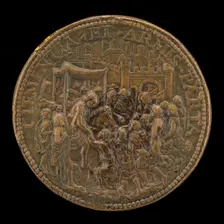 Francesco Approaching a City [reverse], c. 1488. Creator: Cristoforo Foppa
