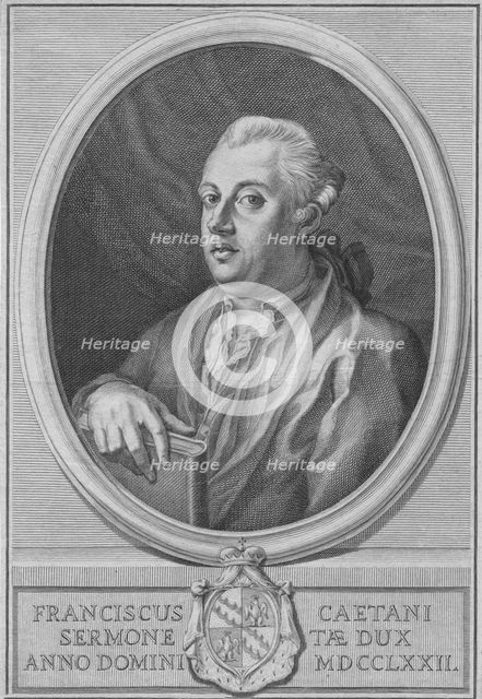 Francesco Caetani, Duke of Sermoneta in (1738-1810), 1772. Artist: Pietro Leone Bombelli.