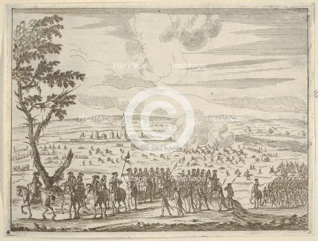 Francesco d'Este Leads the French Army After the Difficult Resolution of Cremona without L..., 1659. Creator: Bartolomeo Fenice.