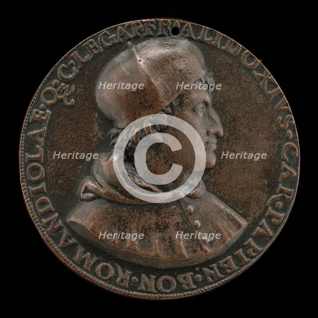 Francesco degli Alidosi, c. 1455-1511, Cardinal of Pavia 1505, Legate of Bologna...1508 [obverse]. Creator: Unknown.