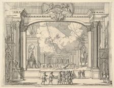 Francesco I d'Este Orders Fête Decorations, from L'Idea di un Principe ed Eroe Cristiano i..., 1659. Creator: Bartolomeo Fenice