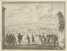 Francesco I d'Este Builds the Fortresses of Modena for the Security of his People, from L .., 1659. Creator: Bartolomeo Fenice