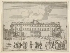 Francesco I d'Este Builds the Palazzo di Sassuolo, from L'Idea di un Principe ed Eroe Cris..., 1659. Creator: Bartolomeo Fenice