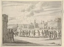 Francesco I d'Este is Named the Deputy of the Catholilc King and is Sent to Catalogna, fro..., 1659. Creator: Bartolomeo Fenice