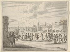 Francesco I d'Este is Named the Deputy of the Catholilc King and is Sent to Catalogna, fro..., 1659. Creator: Bartolomeo Fenice
