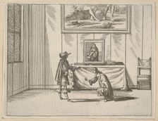 Francesco I d'Este is Generous in Pardoning the Offenders, from L'Idea di un Principe ed E..., 1659. Creator: Bartolomeo Fenice