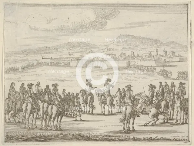 Francesco I d'Este Liberates the City of Turin and Leaves it in the Hands of the Duke of S..., 1659. Creator: Bartolomeo Fenice.