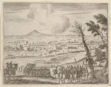 Francesco I d'Este Protects the French in Casalmaggiore from the Siege of the Spanish, fro..., 1659. Creator: Bartolomeo Fenice