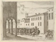 Francesco I d'Este Receiving the Affection of the People, from L'Idea di un Principe ed Er..., 1659. Creator: Bartolomeo Fenice