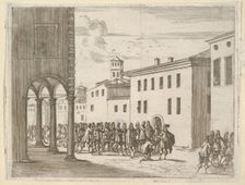 Francesco I d'Este Receiving the Affection of the People, from L'Idea di un Principe ed Er..., 1659. Creator: Bartolomeo Fenice