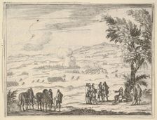 Francesco I d'Este, Suffering the Pain of his Injuries, Continues to Take Charge for the S..., 1659. Creator: Bartolomeo Fenice