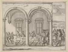 Francesco I d'Este Sustains Himself While on His War Campaign, from L'Idea di un Principe ..., 1659. Creators: Bartolomeo Fenice, Jean Sauve