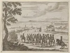 Francesco I d'Este Secures the Fort and the Land to Protect from the German Troops, from L..., 1659. Creator: Bartolomeo Fenice