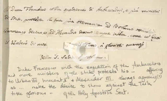 Francesco I d'Este, with the Expedition of the Embassadors and Ministers of State, Declare..., 1659. Creator: Bartolomeo Fenice.