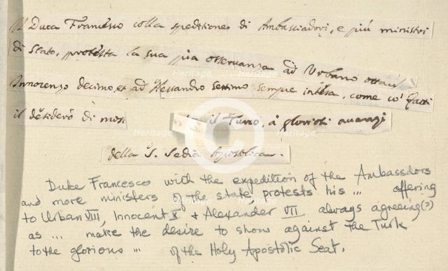 Francesco I d'Este, with the Expedition of the Embassadors and Ministers of State, Declare..., 1659. Creator: Bartolomeo Fenice.